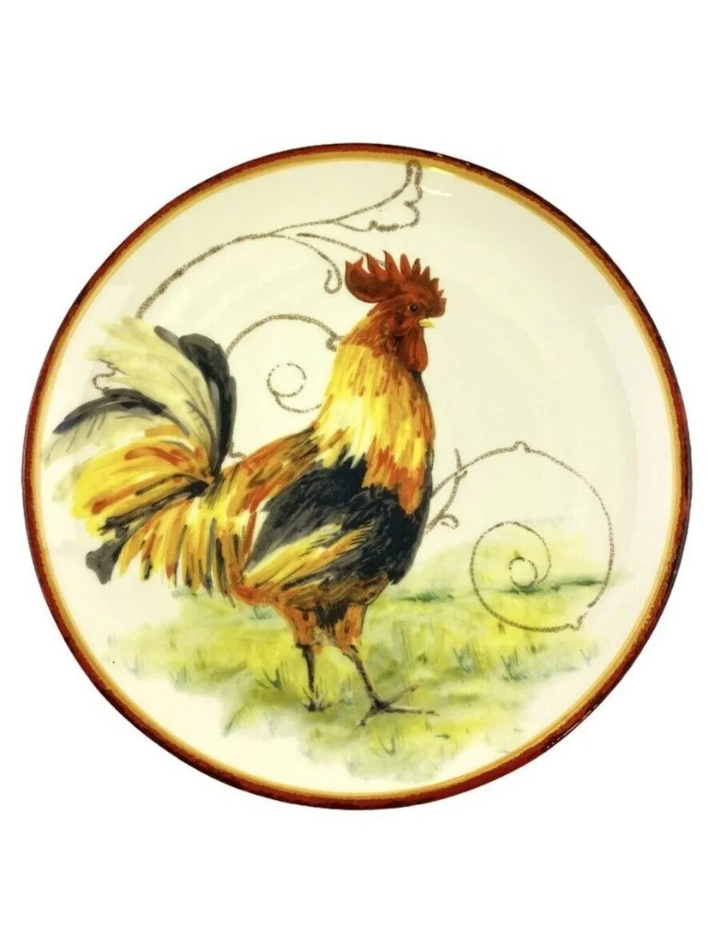 Sur La Table Italy Rooster Salad Plate Motif Farmhouse French Country 8 3/4